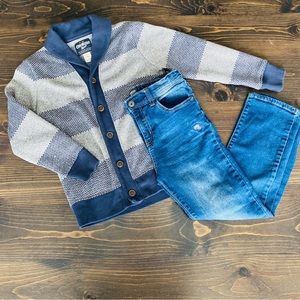 OshGosh Boys Winter Sweater & Straight Jeans Size 10